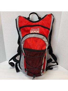 Coleman Max Hydration Backpack Red Gray Lightweight Hiking